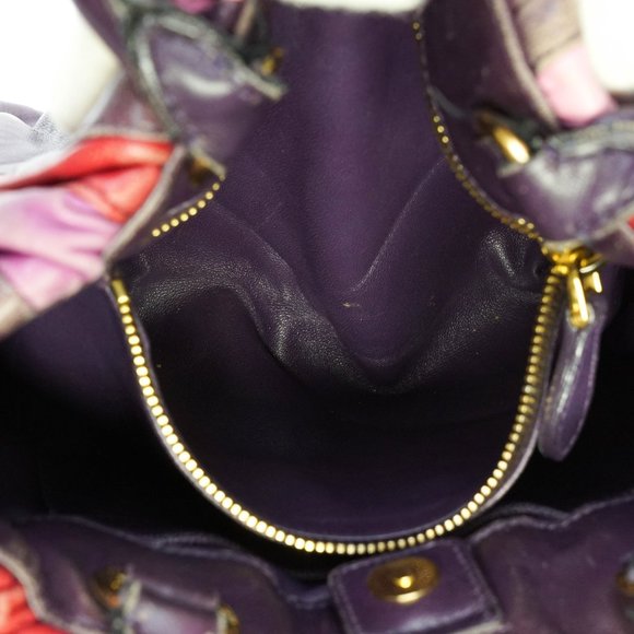 Auth Prada Hand Bag Leather Multi Color - Picture 9 of 15